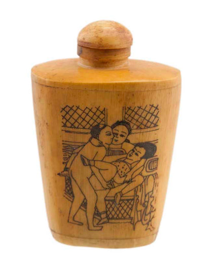 Ancienne Tabatière Kamasutra – Fiole à Tabac Artisanale du Népal