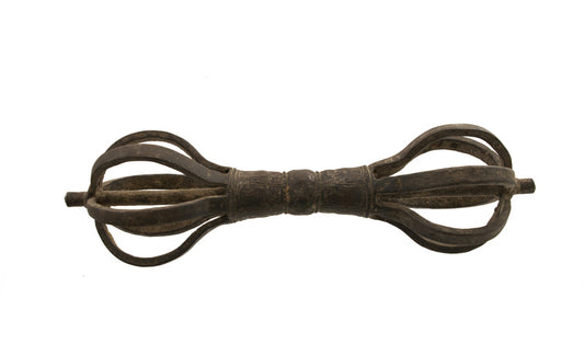 Ancien Dorje Vajra En Fer – Grand Modèle – Objet Rituel Bouddhiste Tibétain