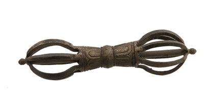 Ancien Dorje Vajra En Fer – Objet Rituel Bouddhiste Tibétain