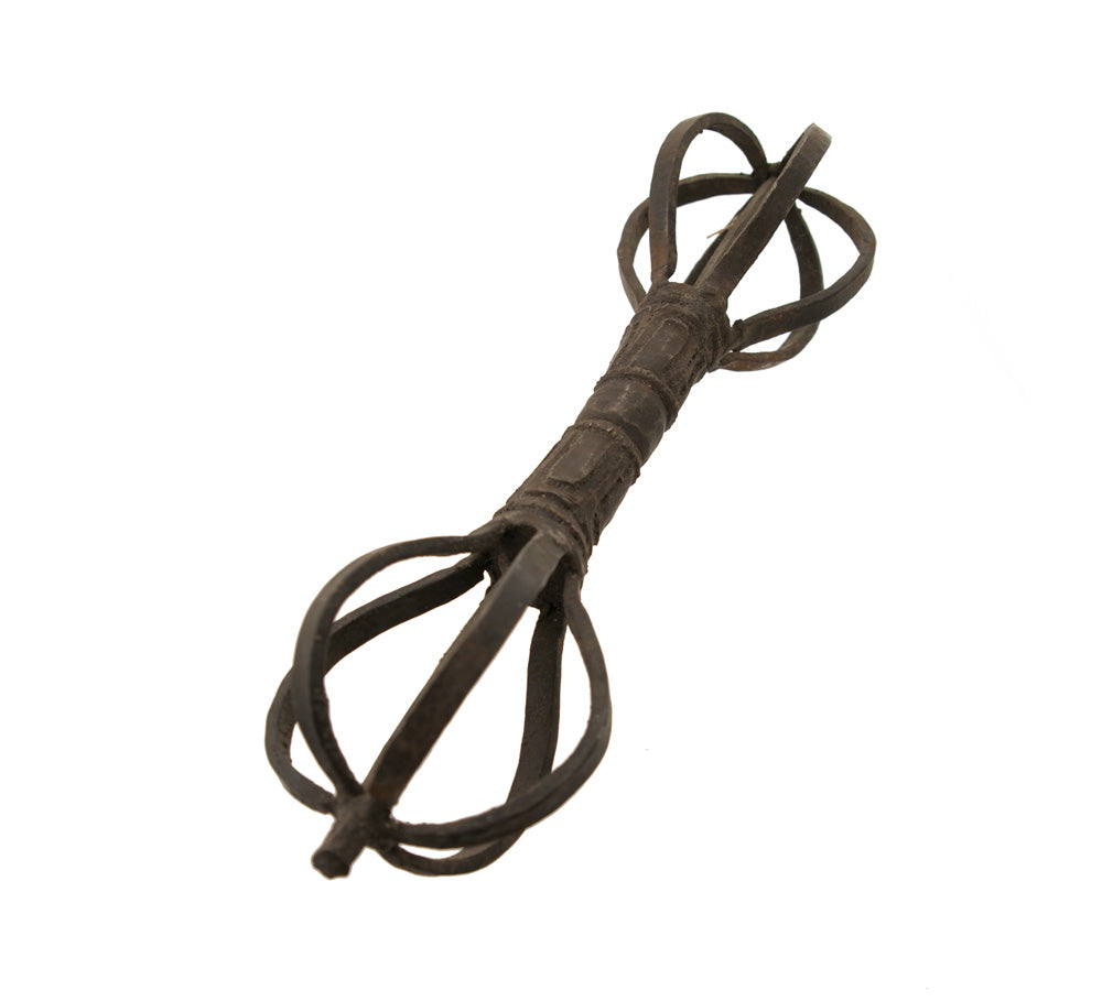 Ancien Dorje Vajra En Fer – Grand Modèle – Objet Rituel Bouddhiste Tibétain