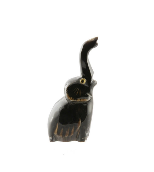Statuette Éléphant En Corne De Bovin – Artisanat Thaïlandais
