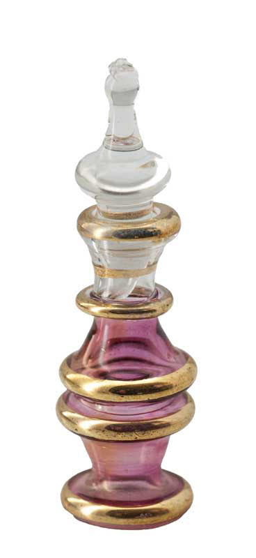 Flacon à Parfum Rose en Verre Soufflé – Artisanat Égyptien