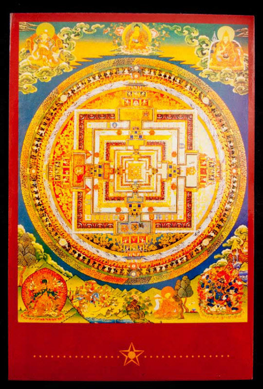 Carte Postale Kalachakra Mandala – Symbole Spirituel Du Bouddhisme Tibétain