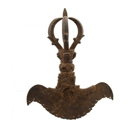Kartika tibétain bouddhiste – grand couteau de rituel artisanal en fer