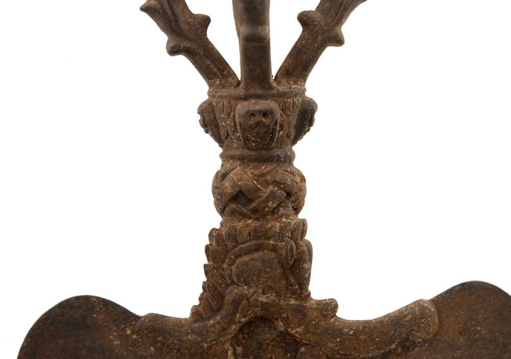 Kartika tibétain bouddhiste – grand couteau de rituel artisanal en fer
