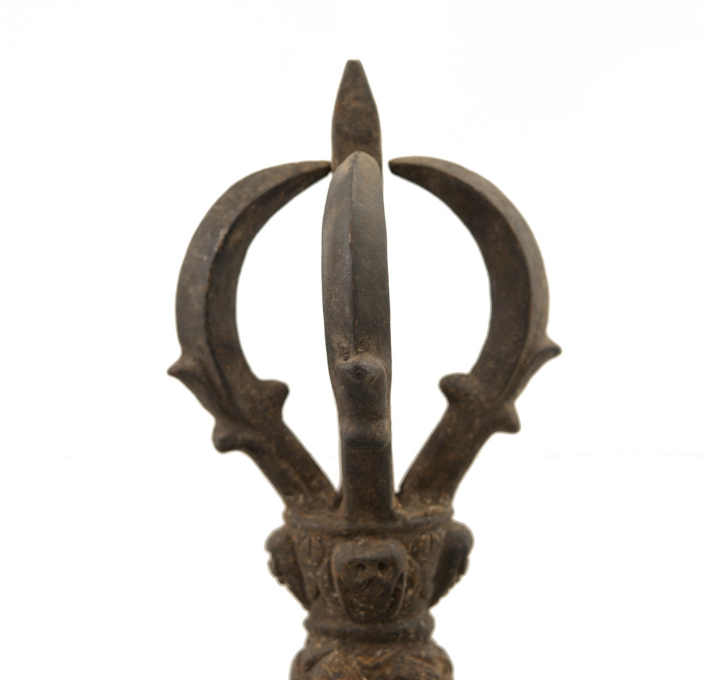 Kartika tibétain bouddhiste – grand couteau de rituel artisanal en fer