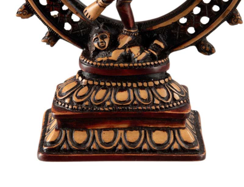 Statue Shiva Nataraja Beige et Marron du Népal – Danse Cosmique en Résine