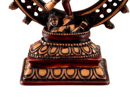 Statue Shiva Nataraja Beige et Marron du Népal – Danse Cosmique en Résine