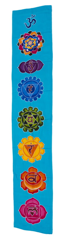 Bannière Batik Chakra Sri Yantra Fleur de Vie – Tenture Murale Artisanale de Bali