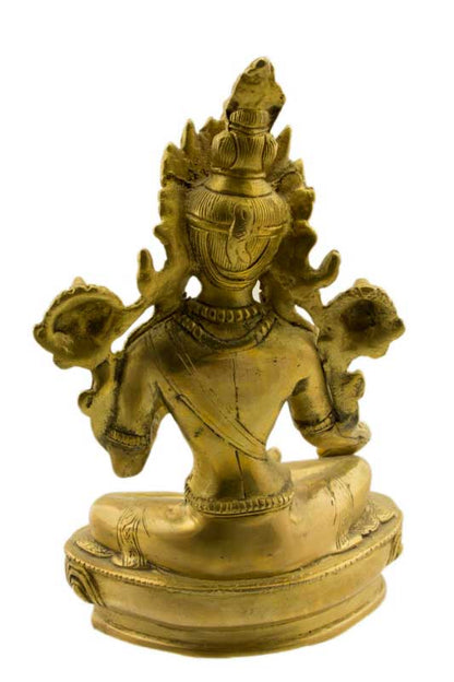 Statue Bouddhiste Tara Blanche Jetsun Dolma En Laiton – Artisanat Du Népal
