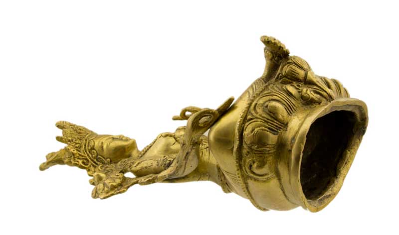 Statue Bouddhiste Tara Blanche Jetsun Dolma En Laiton – Artisanat Du Népal