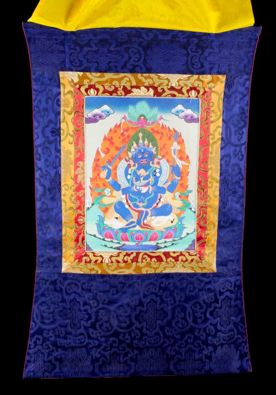Thangka Tibétain Mahakala – Divinité Protectrice Et Art Sacré Du Népal