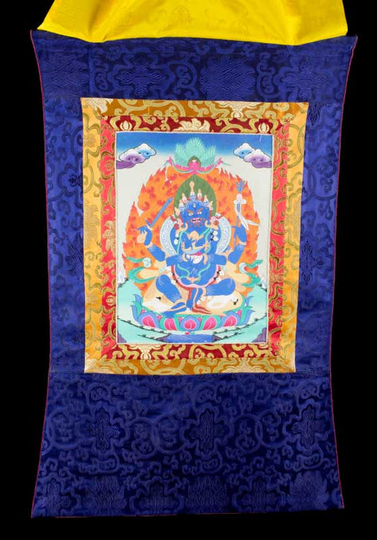 Thangka Tibétain Mahakala – Divinité Protectrice Et Art Sacré Du Népal