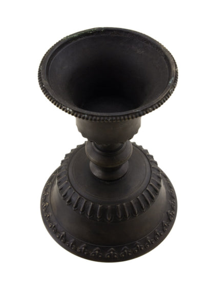 Lampe à beurre bouddhiste de monastère en bronze – Dipa pour offrande de lumière
