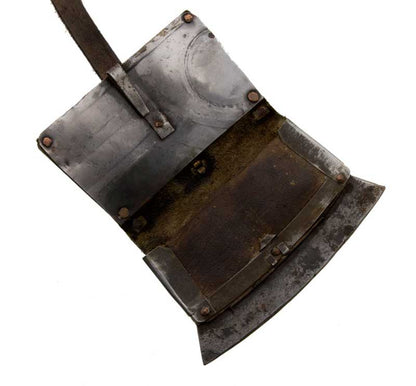 Ancien Briquet à Silex Tibétain en Fer et Laiton Ciselé