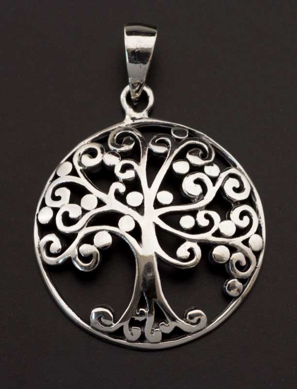 Pendentif Arbre de Vie Yggdrasil en argent 925 – bijou mythologique nordique
