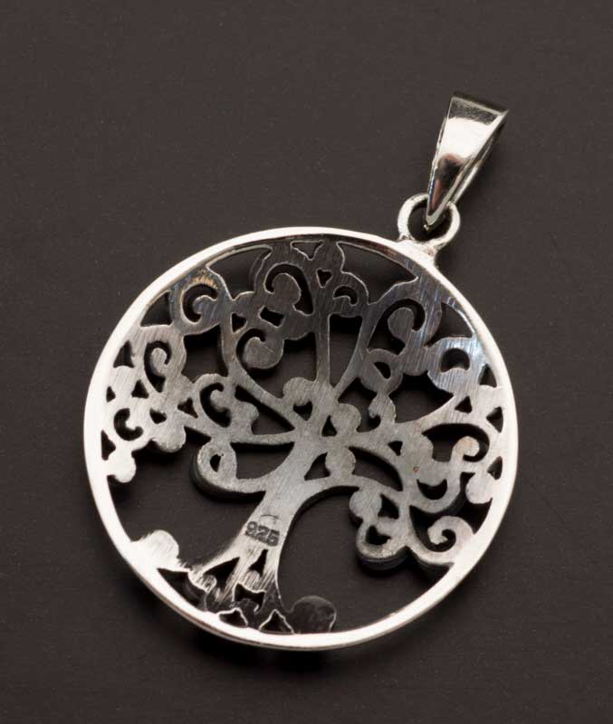 Pendentif Arbre de Vie Yggdrasil en argent 925 – bijou mythologique nordique