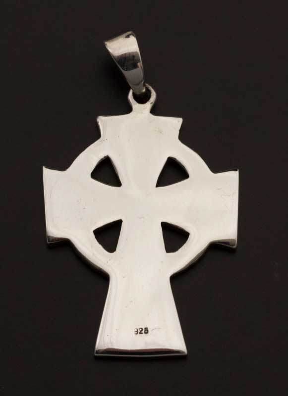 Pendentif croix celtique crucifix celte irlandais en argent massif 925