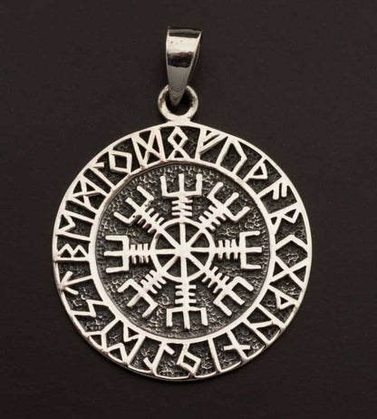 Pendentif Viking Vegvísir en Argent Massif 925