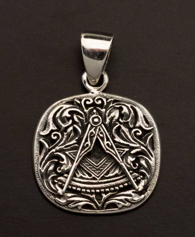 Pendentif Compas en Argent 925 – Symbole Maçonnique et Géométrie Sacrée