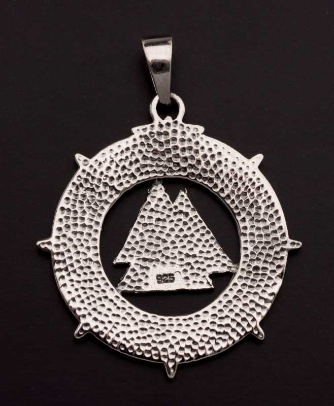 Pendentif Viking Valknut en Argent Massif 925