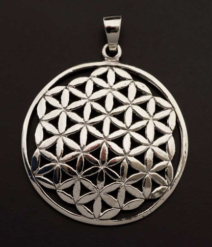 Pendentif Sri Yantra Yoga Zen en argent massif 925 – Mandala de géométrie sacrée