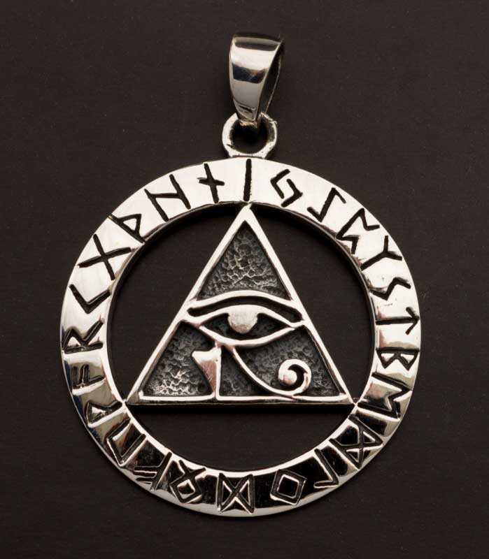 Pendentif Œil de Rê en Argent 925 – Symbole Égyptien et Sagesse Ancienne