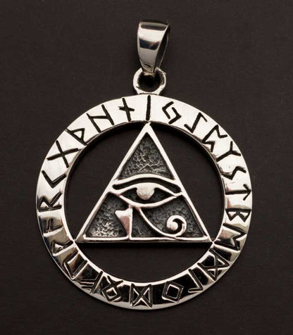 Pendentif Œil de Rê en Argent 925 – Symbole Égyptien et Sagesse Ancienne