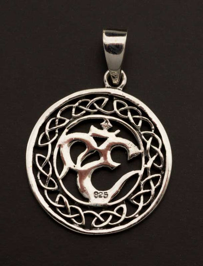 Pendentif Symbole Om Hindou Unisexe en Argent 925