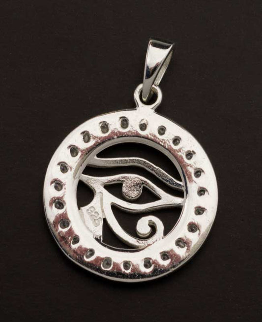 Pendentif Œil d’Horus en Argent 925 – Symbole Égyptien de Protection et de Sagesse