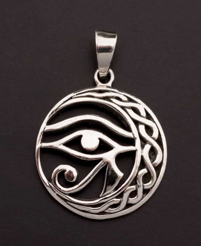 Pendentif Œil d’Horus en argent massif 925 – Symbole de protection et de renouveau