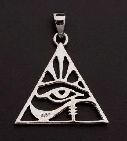 Pendentif Œil d’Horus en argent massif 925 – Élégance mystique et symbolisme ancien