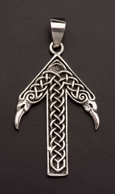 Pendentif Rune Tiwaz en Argent 925 – Symbole Viking de Tyr
