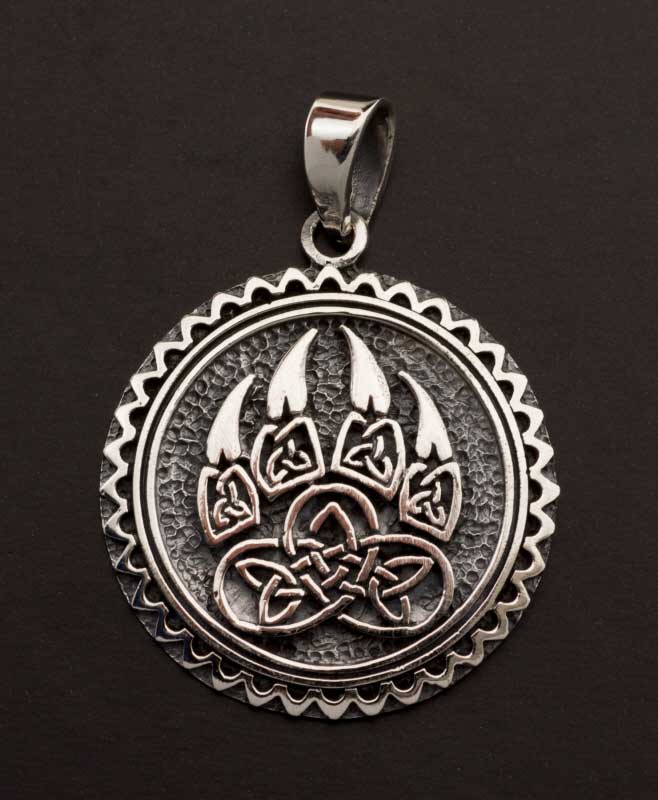 Pendentif Patte d’Ours Viking en Argent 925