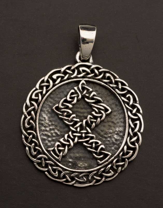 Pendentif Rune Othala en Argent Massif 925 - Viking