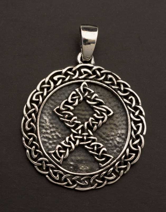 Pendentif Rune Othala en Argent Massif 925 - Viking
