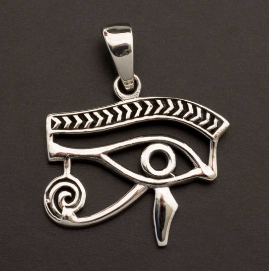 Pendentif Œil d'Horus en argent 925 – Symbole de spiritualité et d'élégance