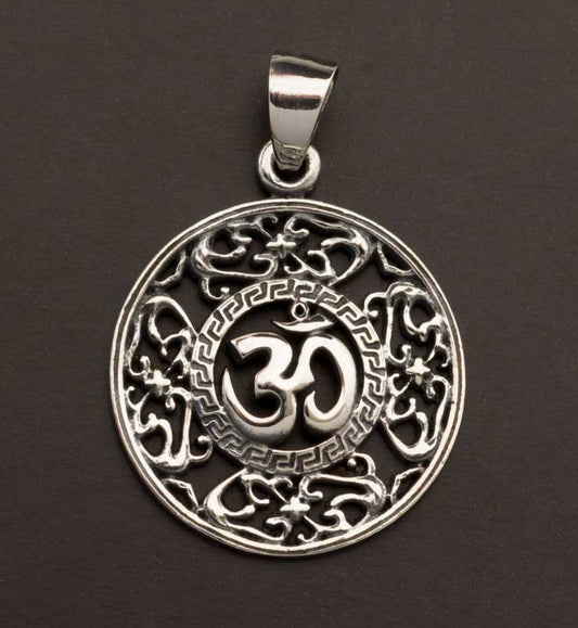 Pendentif Symbole Om Hindou Unisexe en Argent 925