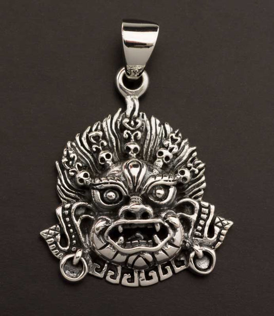 Pendentif Mahakala en Argent 925 – Bijou Tibétain