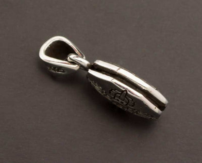 Pendentif Om et Double Vajra Bouddhiste en Argent 925