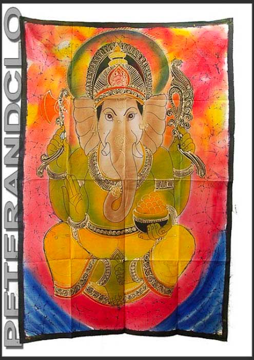 Batik Ganesh Éléphant – Toile en Coton Artisanale