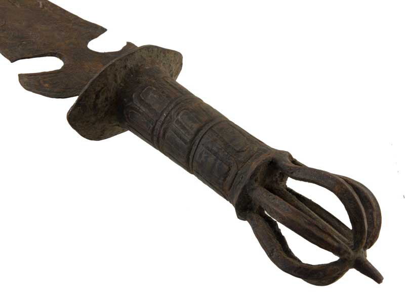 Khadga – Épée de Manjushri en Fer, Objet Rituel du Bouddhisme Tibétain