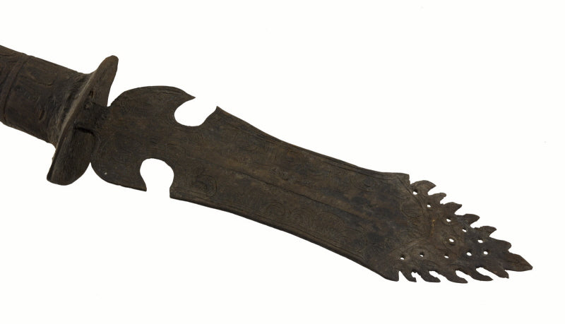Ancien Khadga Tibétain en Fer 55 cm – Épée Rituelle de Manjushri