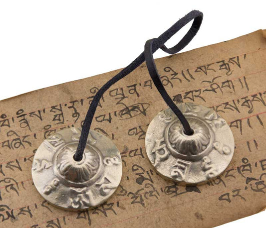 Tingshas Bouddhistes – Cymbales Tibétaines Artisanales Ø 45 mm