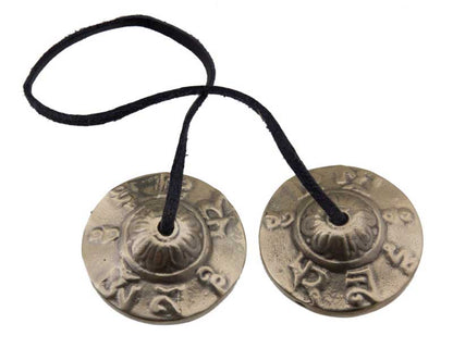 Tingshas Bouddhistes – Cymbales Tibétaines Artisanales Ø 45 mm