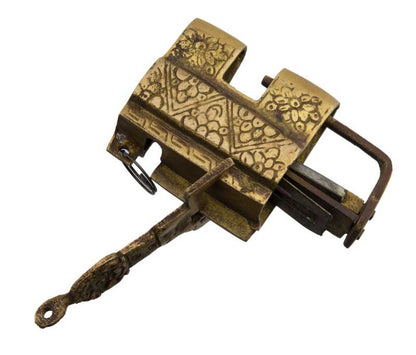 Cadenas Décoratif D'Inspiration Tibétaine En Laiton Antique – Artisanat Du Népal