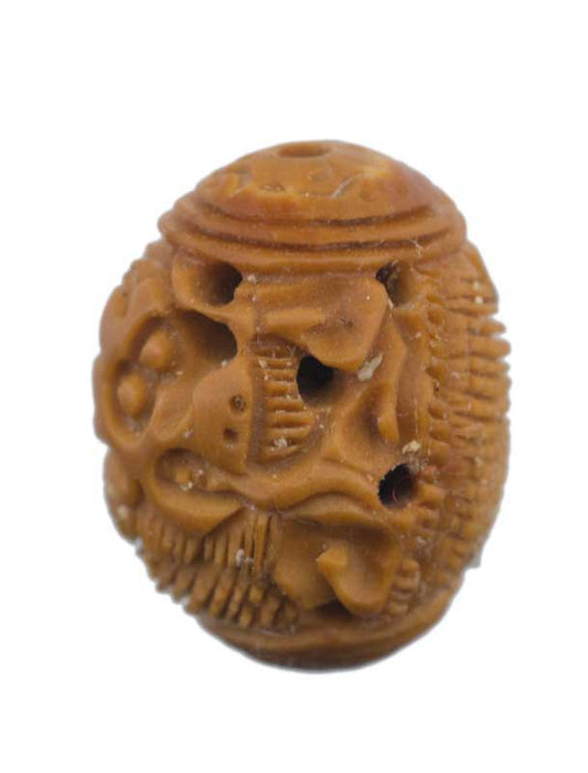 Noyau d’Olive Sculpté Dragon Chinois – Sculpture Miniature Rare