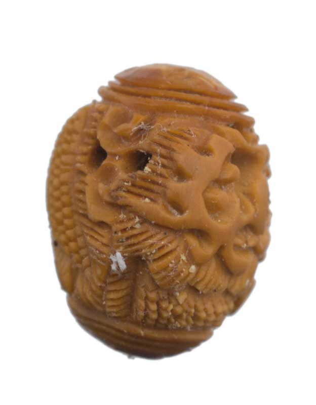 Noyau d’Olive Sculpté Dragon Chinois – Sculpture Miniature Rare