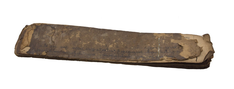 Très Ancien Livre de Prières Tibétaines Bouddhiste – Manuscrit Rare en Écriture Outchen