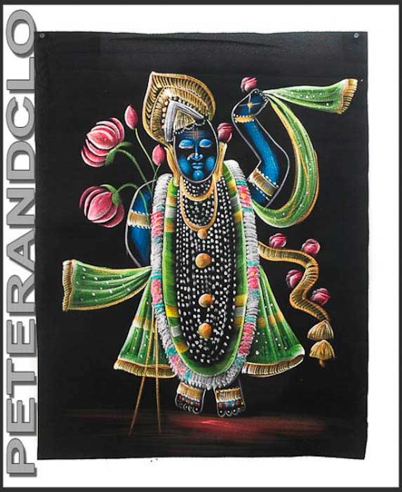 Batik Femme Hindoue – Tenture Murale en Toile Polyester Artisanale